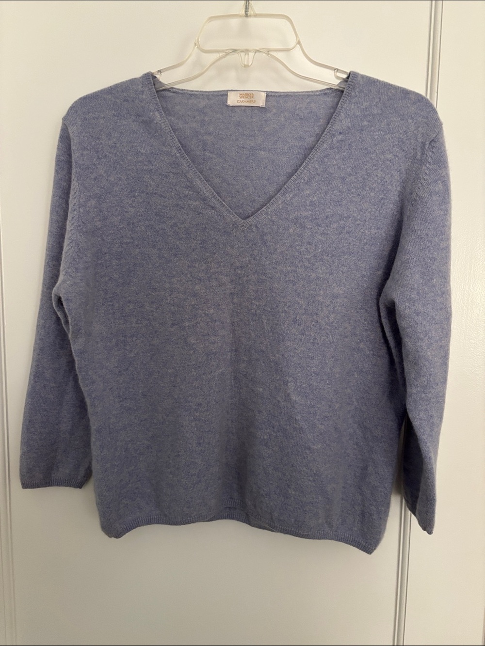 Periwinkle Cashmere V-Neck Sweater